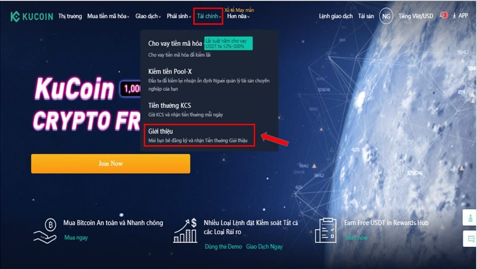 Lấy link ref Kucoin giới thiệu để nhận thưởng