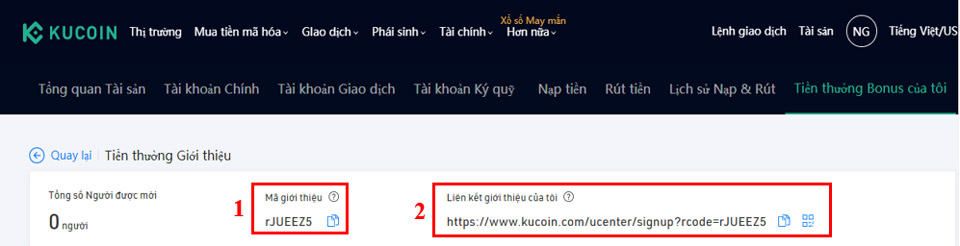 Lấy link ref Kucoin giới thiệu để nhận thưởng