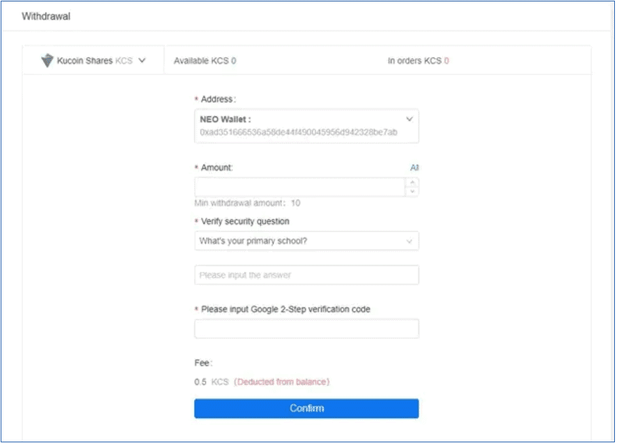 Hướng dẫn nạp/rút tiền trên sàn giao dịch Kucoin
