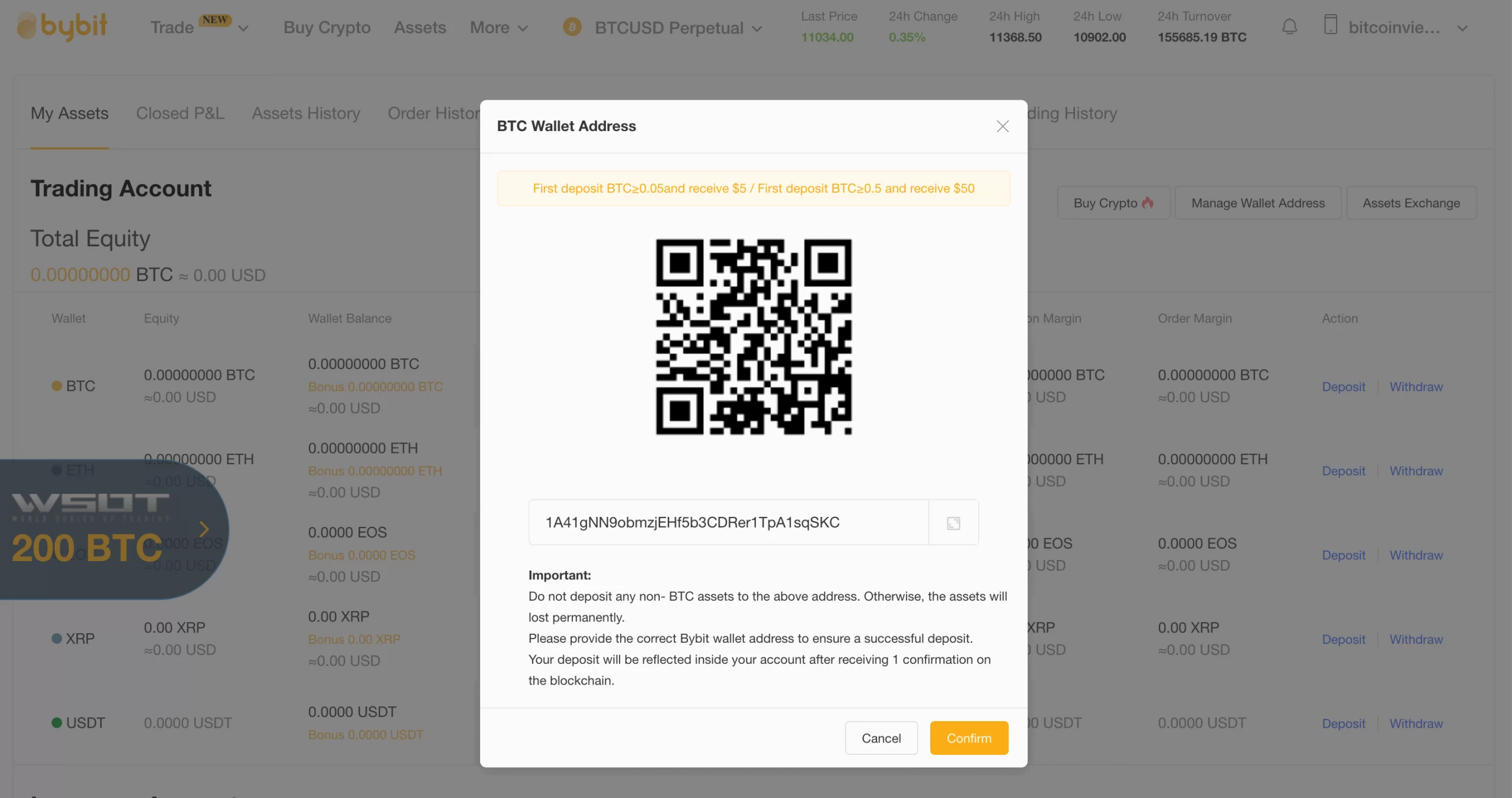 Hướng dẫn nạp rút coin trên Bybit