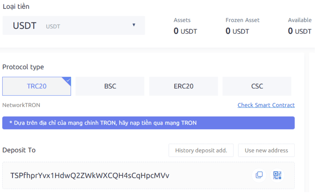 Cách nạp tiền trên sàn Coinex là gì