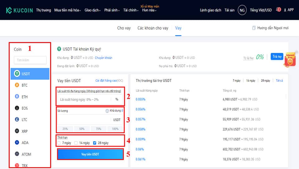 Hướng dẫn sử dụng các tính năng bổ trợ trên sàn Kucoin