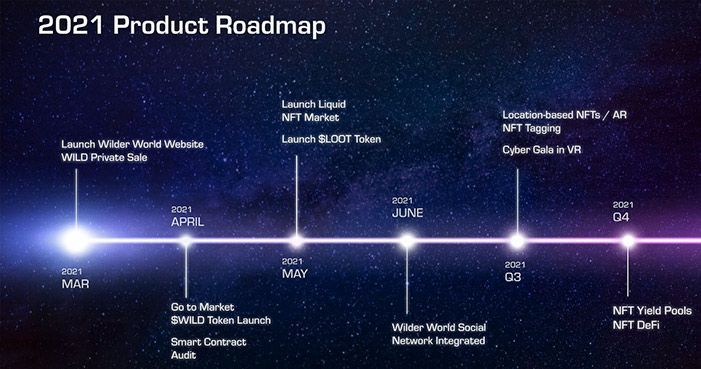 roadmap của dự án wilder world