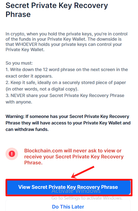 Showcase hướng dẫn từng bước tạo ví Bitcoin trên Blockchain .com