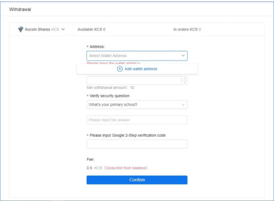 Hướng dẫn nạp/rút tiền trên sàn giao dịch Kucoin