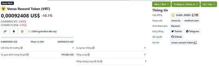 Tỷ giá VRT Token VRT Coin là gì