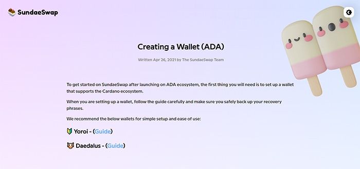 SUNDAE Coin là gì? Phân tích về SundaeSwap và SUNDAE Token ví lưu trữ sundae token