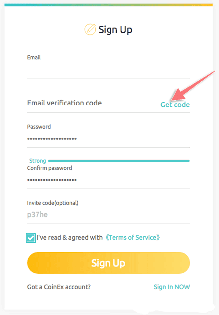 Hướng dẫn đăng ký CoinEx b2