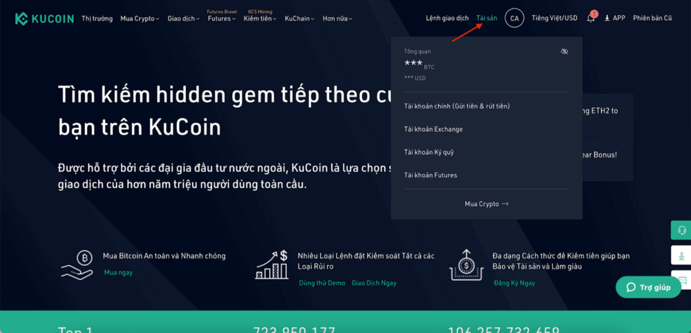 Hướng dẫn cách nạp tiền Kucoin