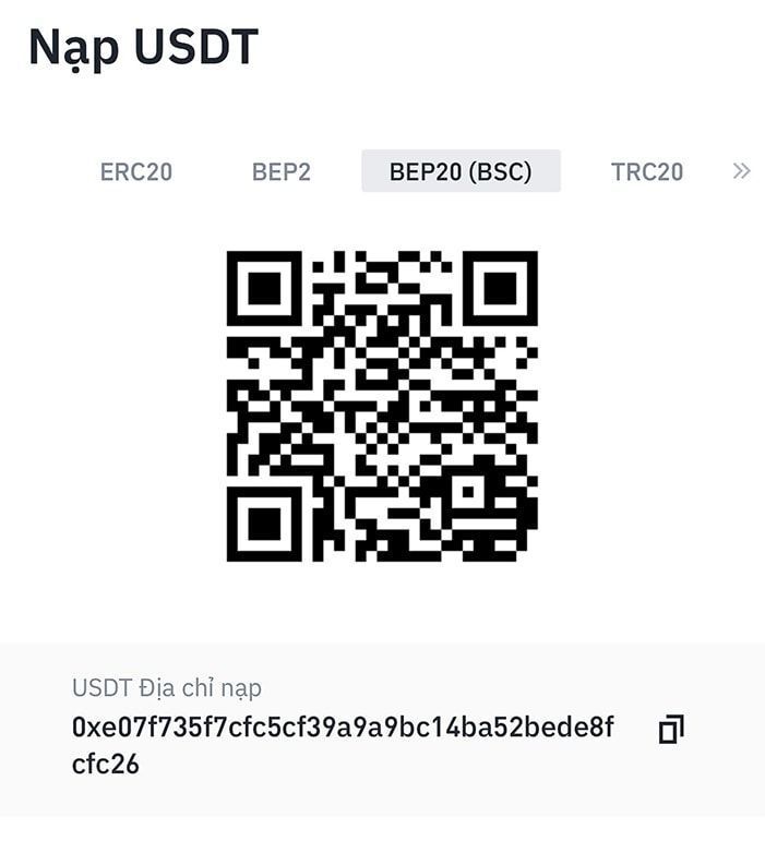 địa chỉ ví bep20