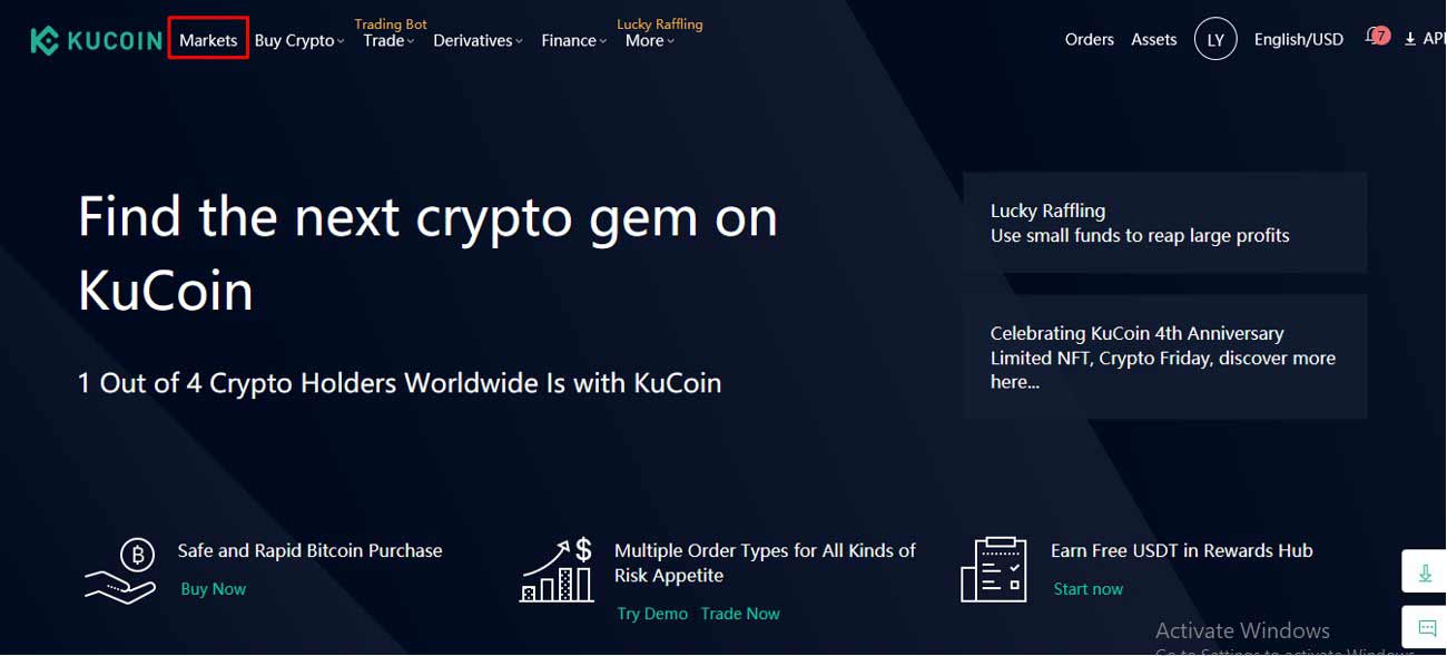 Hướng dẫn giao dịch sàn Kucoin