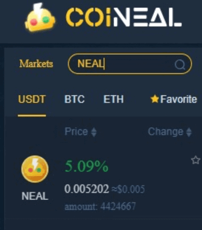 Hướng dẫn giao dịch sàn Coineal