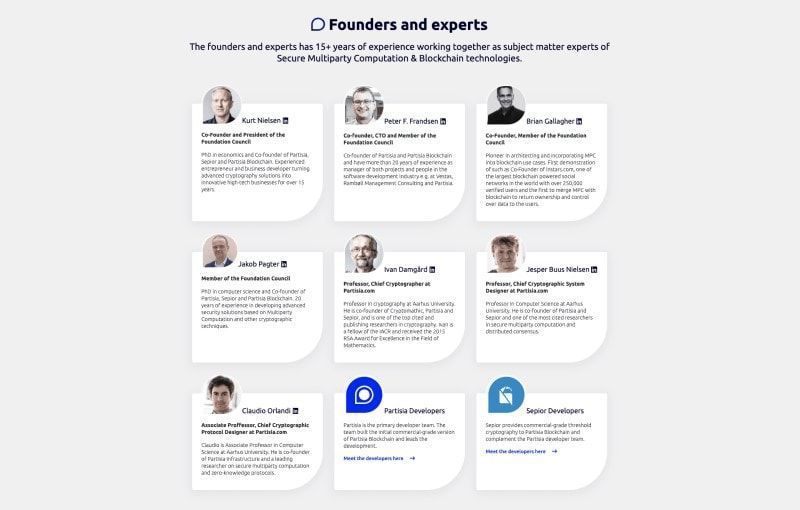 Partisia Blockchain partisia blockchain team