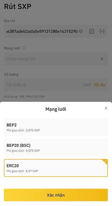 Khi giao dịch các đồng coin khác thì phí giao dịch của Erc20 cũng cao nhất sao với các ví như Bep2 hay Bep20.
