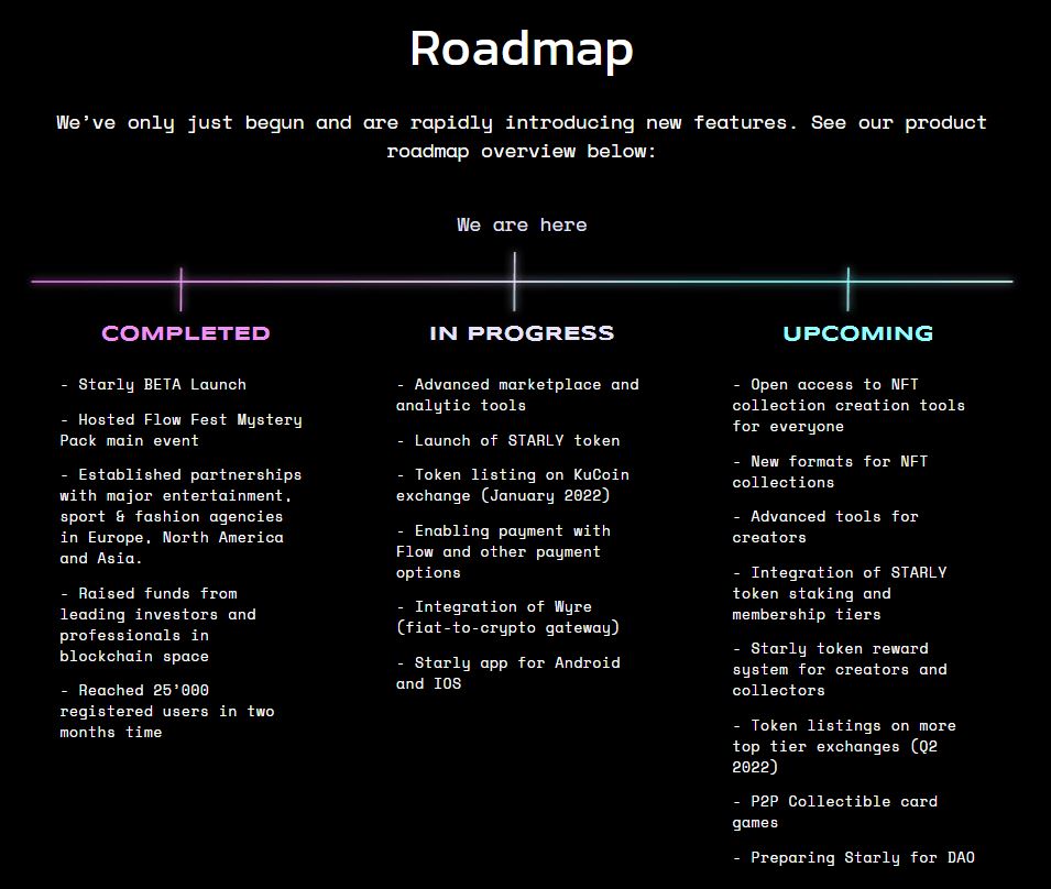 roadmap starly