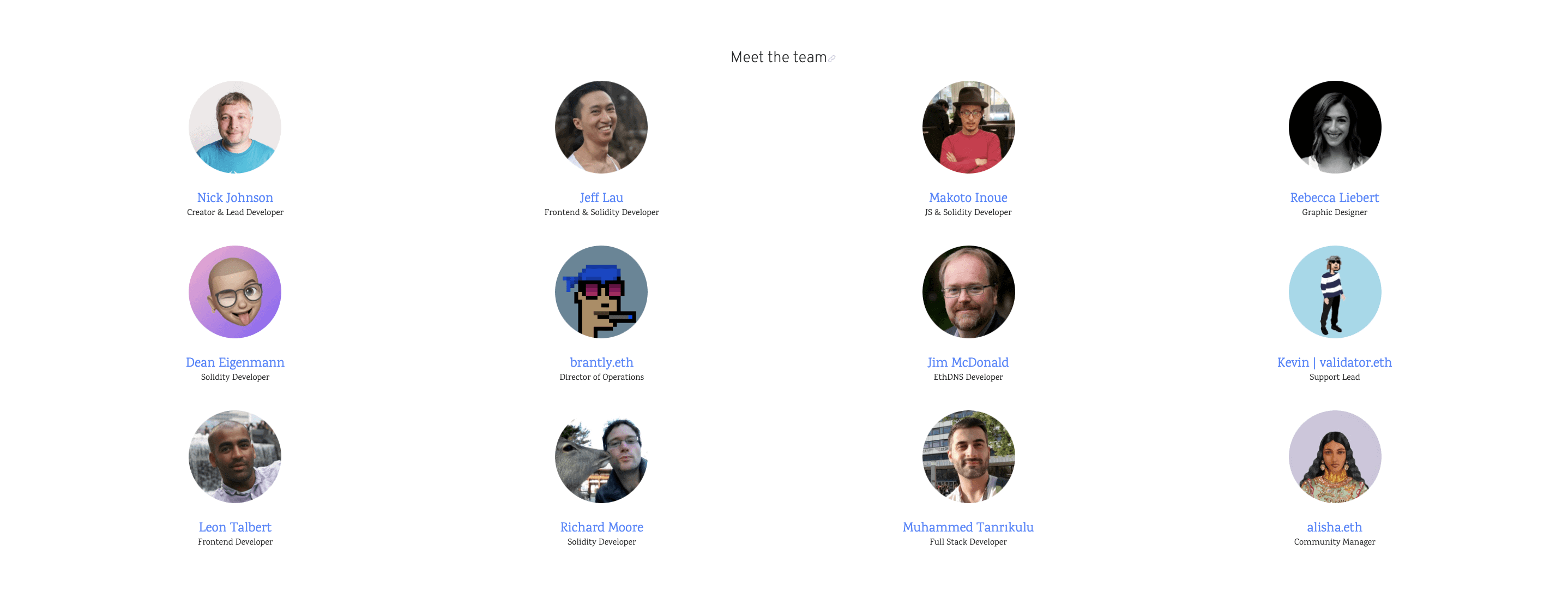 the ethereum name service team