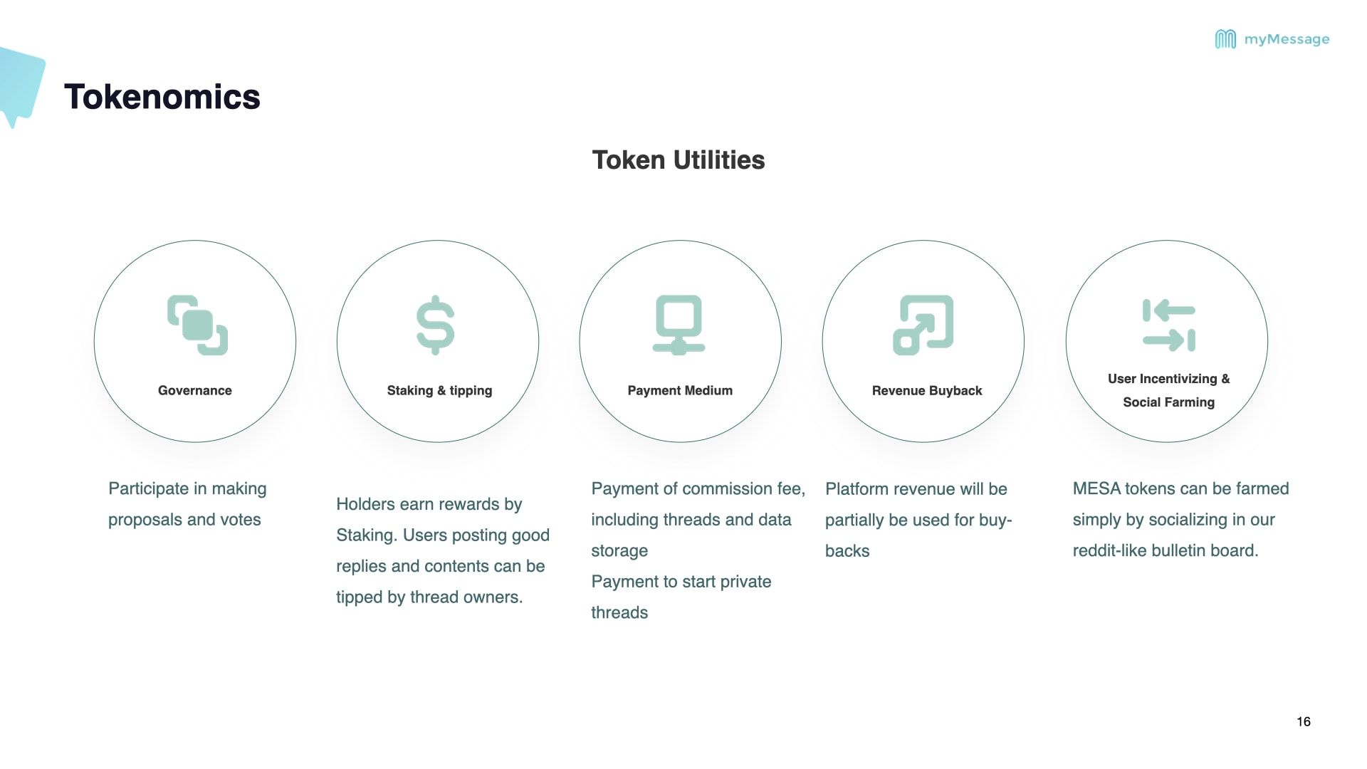 tokenomics mymessage