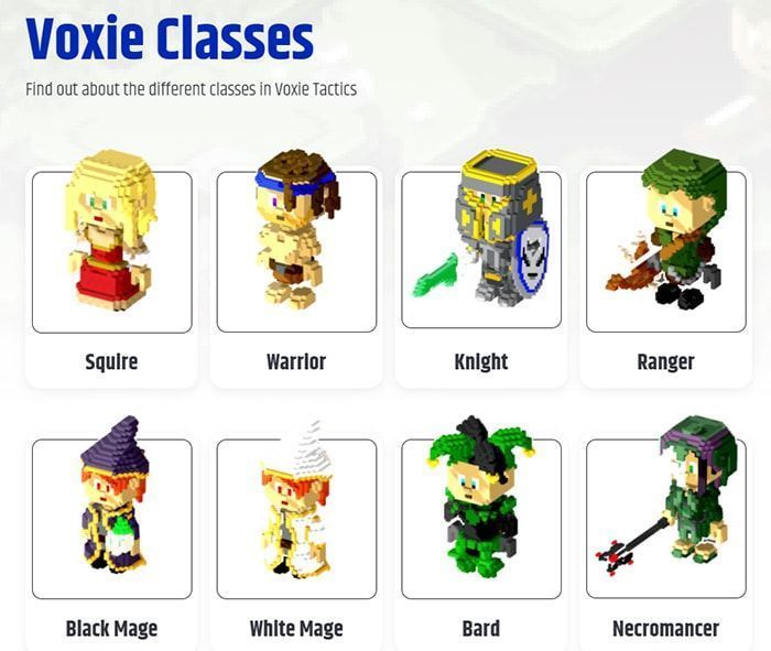 Voxies Tactics voxies classes