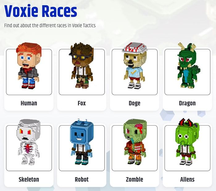 Voxies Tactics voxies races