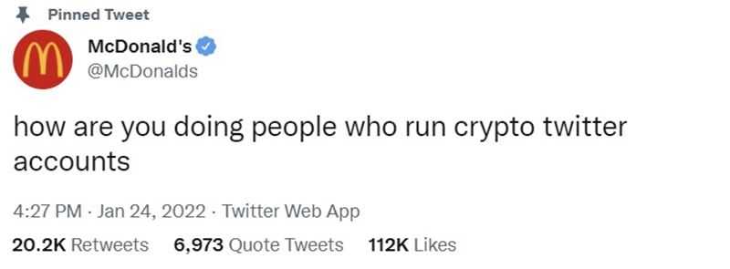 Elon Musk khuyến khích McDonald's chấp nhận Dogecoin McDonald's gần đây cũng đã tweet về tiền điện tử