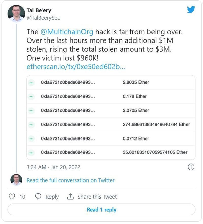 Multichain bị người dùng phản đối khi tổn thất do Hacker lên đến 3 triệu USD