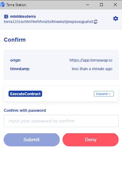 TerraSwap và Terra Station là gì? Hướng dẫn sử dụng Terra Station Extension bấm swap để giao dịch