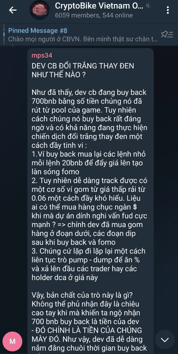 Dự án CryptoBike (CB) lừa đảo chiếm đoạt hơn 200 tỷ nhiều nhà đầu tư mất trắng cryptobike scam 2