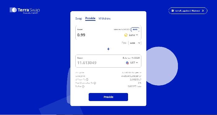 TerraSwap và Terra Station là gì? Hướng dẫn sử dụng Terra Station Extension cung cấp thanh khoản terraswap 2