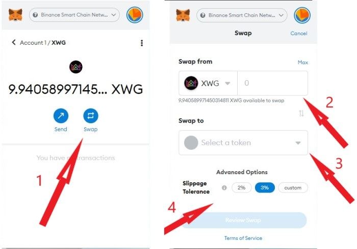 huong dan swap token tren metamask 2