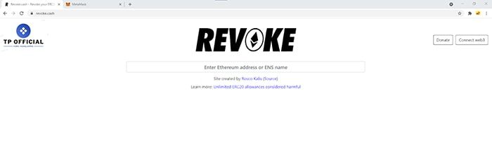 truy cập revoke.cash