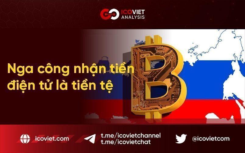 Nga công nhận tiền điện tử là tiền tệ