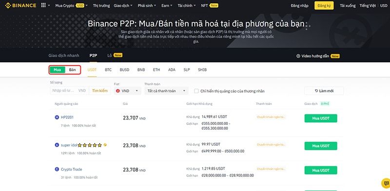 bước 3 giao dịch p2p