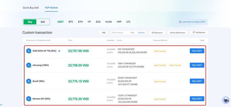 bước 3 p2p huobi