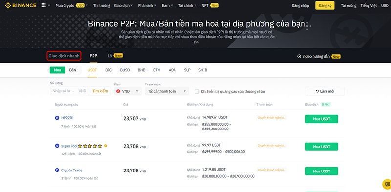 bước 4 giao dịch p2p