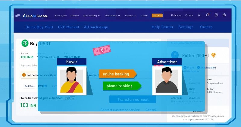 bước 5 p2p huobi