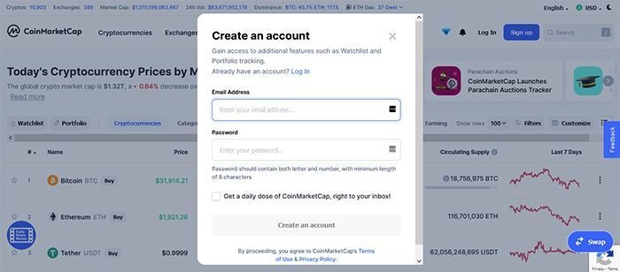 cach dang ky coinmarketcap 2