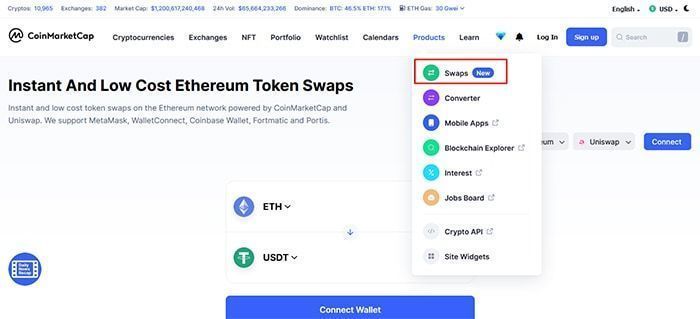 coinmarketcap swap
