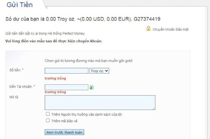 huong dan chuyen tien qua perfect money