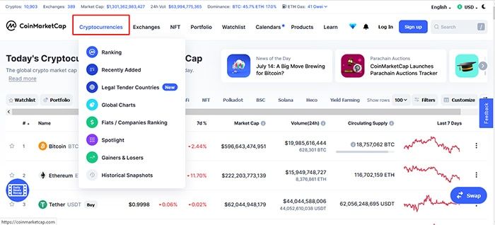 huong dan xem coinmarketcap 2
