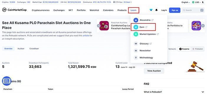 learn and earn crypto coinmarketcap