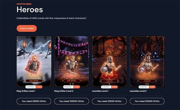 Step Hero (HERO): Game thẻ bài NFT nhập vai trên hệ Polygon và BSC sưu tầm hero trong step hero