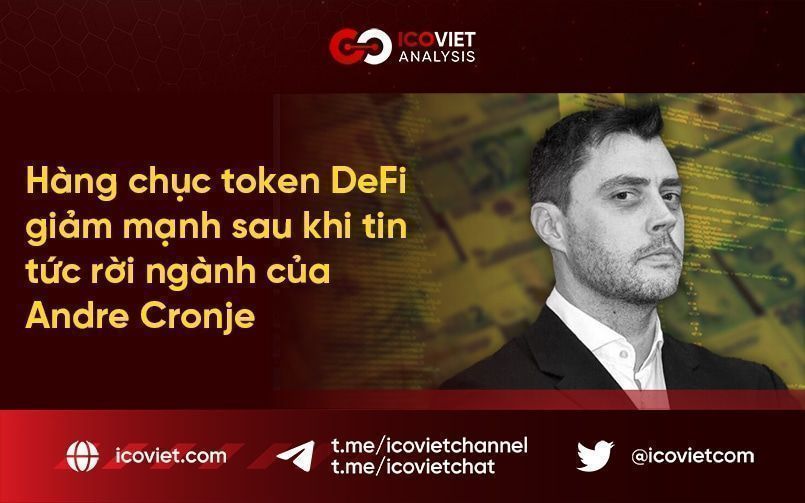 Hàng chục token DeFi giảm mạnh sau khi tin tức rời ngành của Andre Cronje