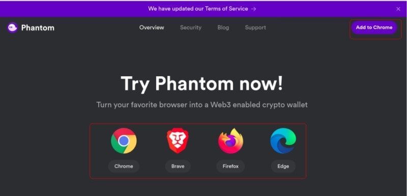 Phantom wallet web