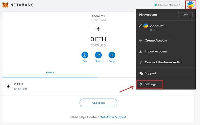 add polygon network vao metamask 2