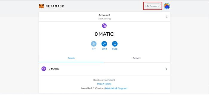 add polygon network vao metamask 5