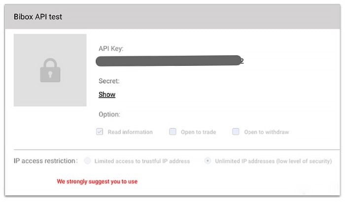 api key bibox 4