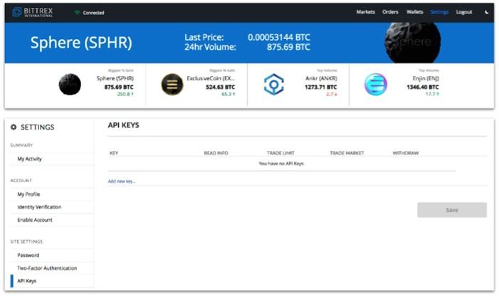 api key bittrex