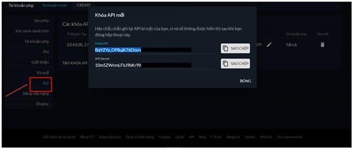 api key ftx 2