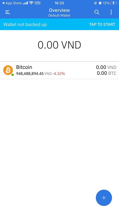 canh bao back up vi coinomi