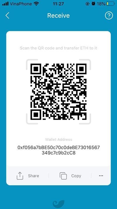 gui va nhan token vi imtoken 2